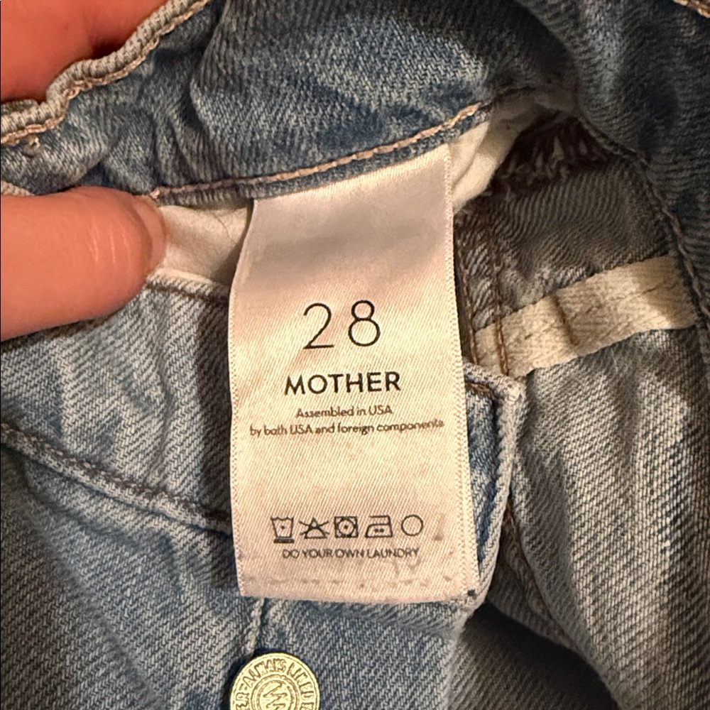 MOTHER Light Wash Wide Leg Jeans - Picture 9 of 14